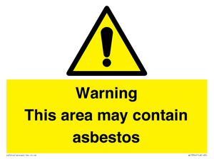 Warning This area may contain asbestos